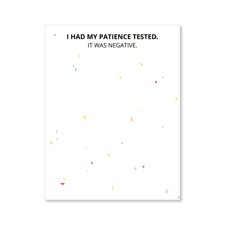 Negative Patience Notepad