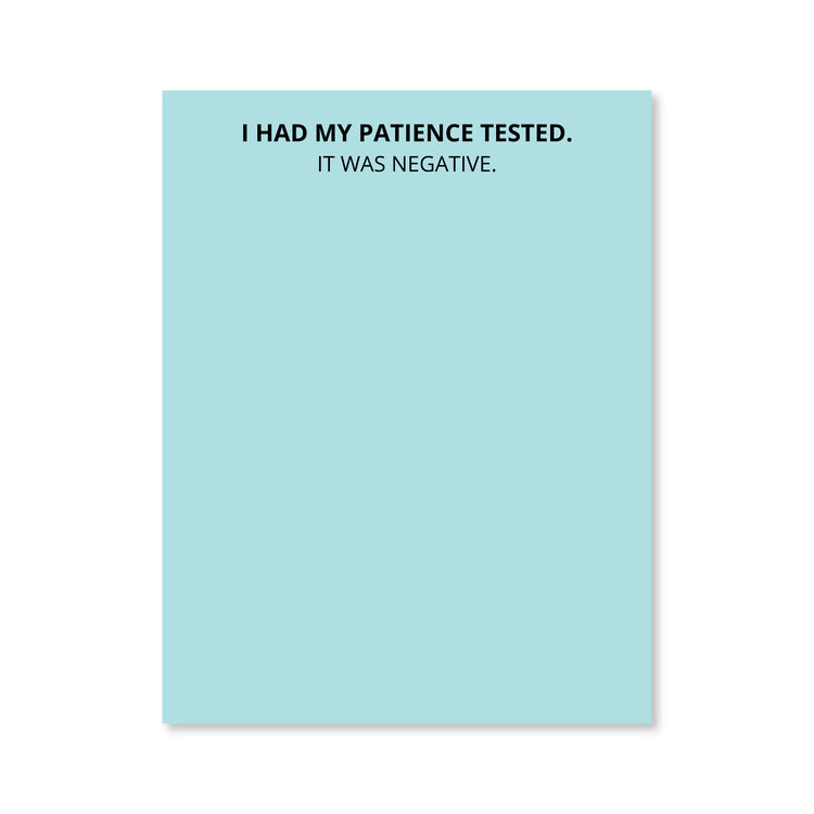 Negative Patience Notepad