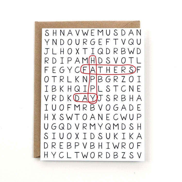 Father's Day Word Search Card