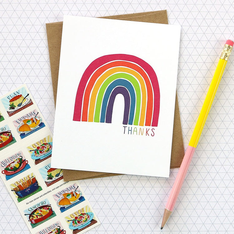 Rainbow Thanks Card